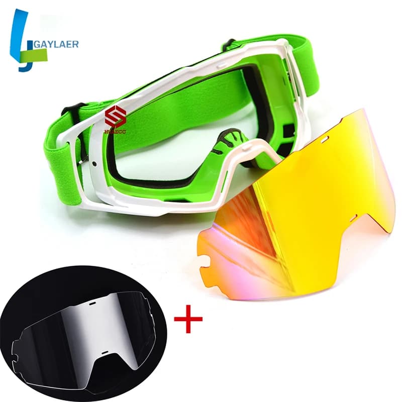 Occhiali da motocross con lenti extra trasparenti ATV Casque Gafas Occhiali da casco da moto fuoristrada Occhiali da sole per Dirt Bike MTB ATV DH