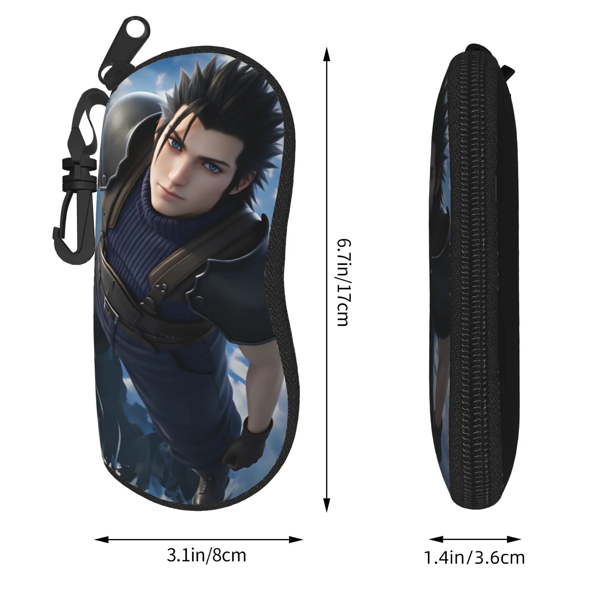 F-Final F-Fantasy X Glasses Case Cover Zip Sunglasses Case Men Women Daily Glasses Box Vintage Eyewear Organizer