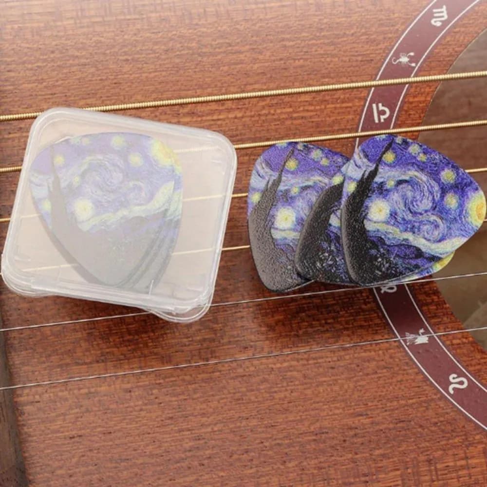 Plettri per Chitarra Elettrica e Acustica, Accessori per Chitarra, Plettri a Forma di Stella, Design Cielo Stellato