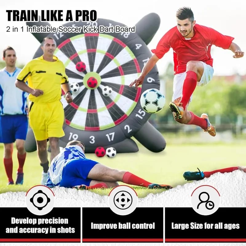 Ready Stock Inflatable Football Dart Target Game Large Soccer Kicking Board for Team Building Events