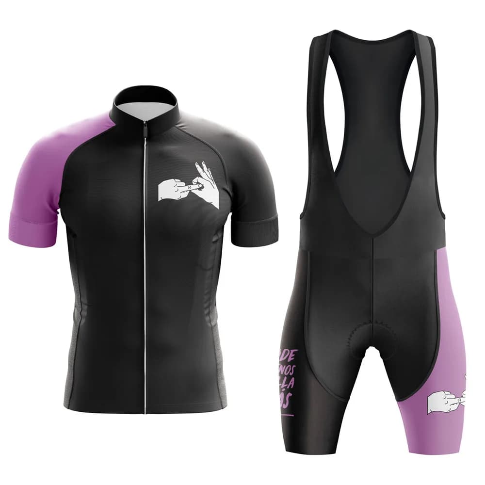 Men's Cycling Short Sleeved T-shirt Set Bike Clothing Shorts with Suspenders Breathable Gel Pad Triathlon Bike Kit MTB
