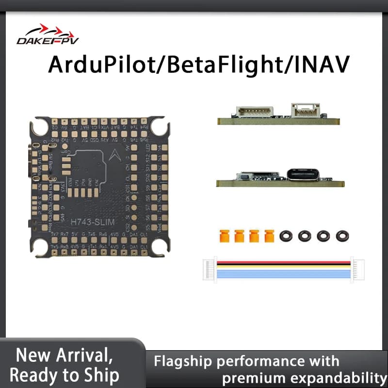 H743 SLIM Flight Controller — Suitable for UAV X8, FPV and Aeromodel racing drones, Compatible with ArduPilot / BetaFlight