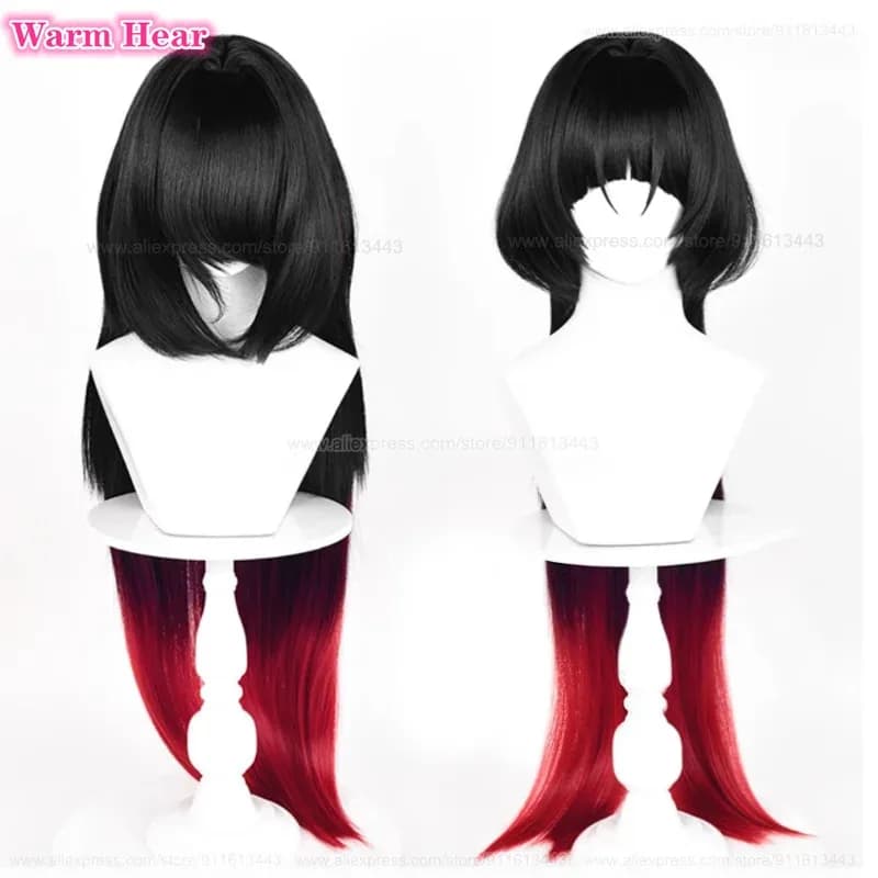 Gioco Jane Doe Sintetico 90 cm Lungo Nero Rosso Colore Misto Medusa Acconciatura Cosplay Parrucca Anime Capelli Resistenti Al Calore Parrucche di Halloween