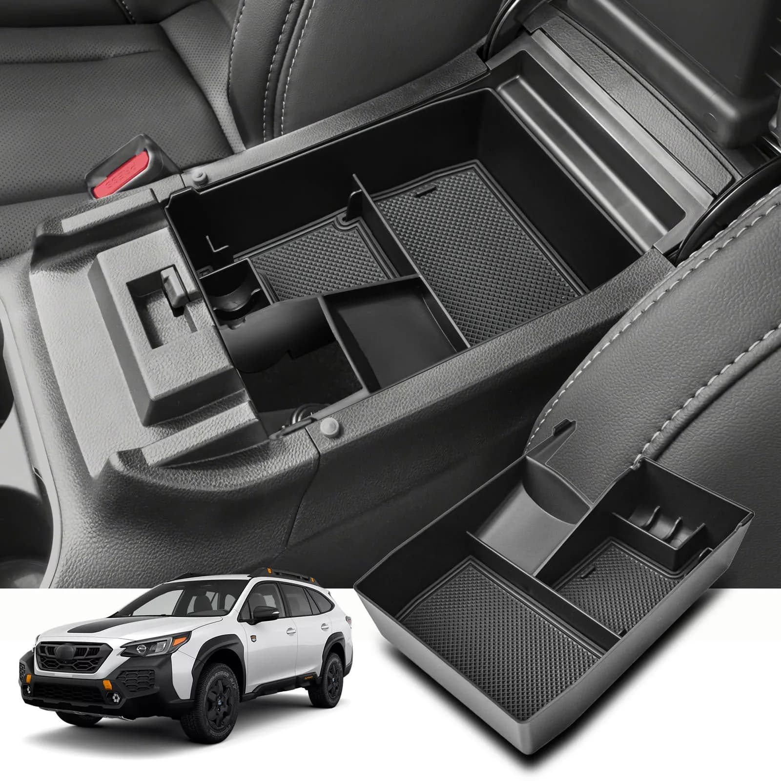 Per 2025 2024-2020 Subaru Outback & Legacy Center Console Organizer Vassoio Bracciolo Scatola di Immagazzinaggio Interni Auto Accessori Secondari