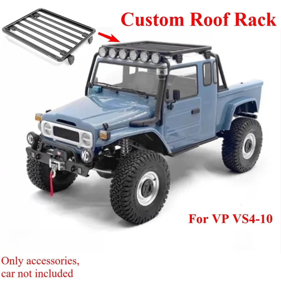 Custom Roll Cage Luggage Rack Modification Kit For 1/10 VP VS4‑10 Crawler Truck Simulation Appearance Upgrade Hobby Accessories