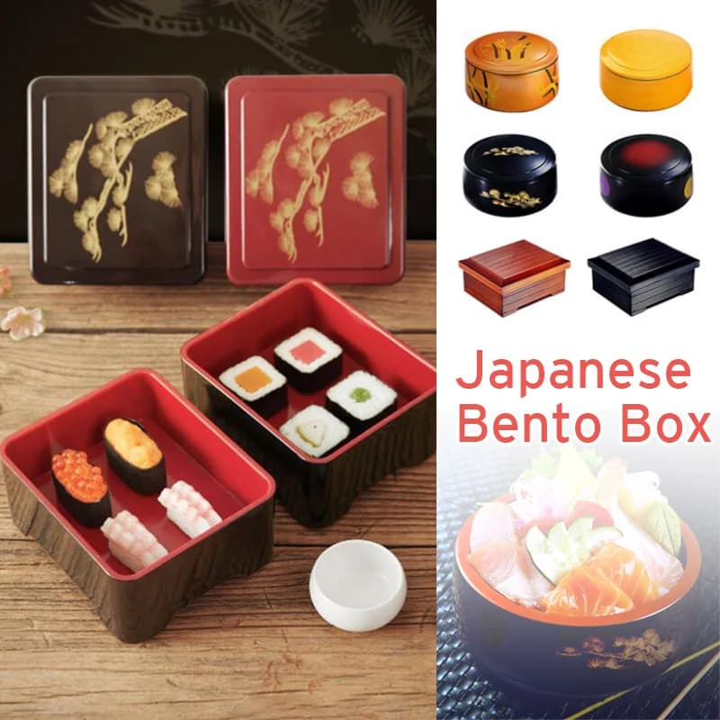 Scatole Bento in stile giapponese Scatola per anguille giapponese in resina Preparazione dei pasti sani Contenitore per alimenti Riso Sushi Catering Snack Lunch Box con coperchio