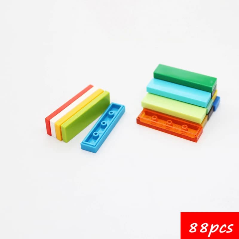 88PCS MOC 2431 1x4 Piastra per pneumatici Building Blocks Kit Scheda ad alta tecnologia Pannello luminoso Mattoni Particelle Giocattoli Per bambini Compleanno Regali per bambini