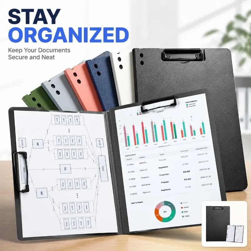 A4 File Folder Vertical and Horizontal Clipboard Document Album Test Paper Storage Holder Writing Pad Organizing School