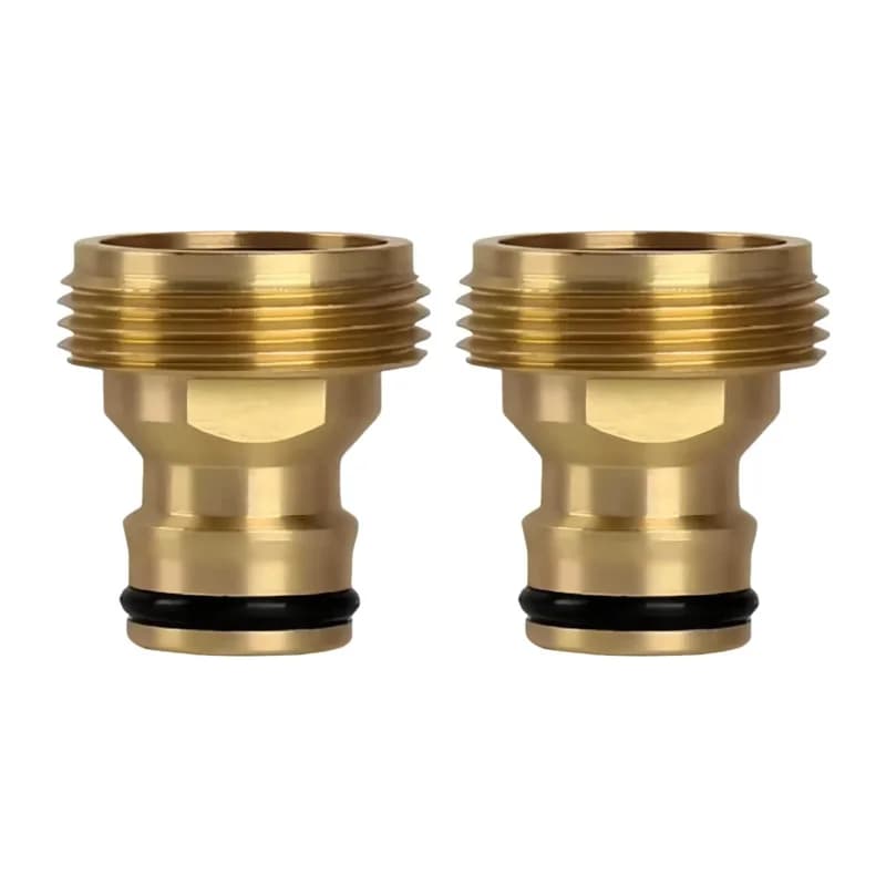 2 Pezzi Connettore Maschio in Ottone per Rubinetto e Tubo Flessibile da 3/4 Pollici, Adattatore per Tubo da Giardino e Rubinetto da Cucina