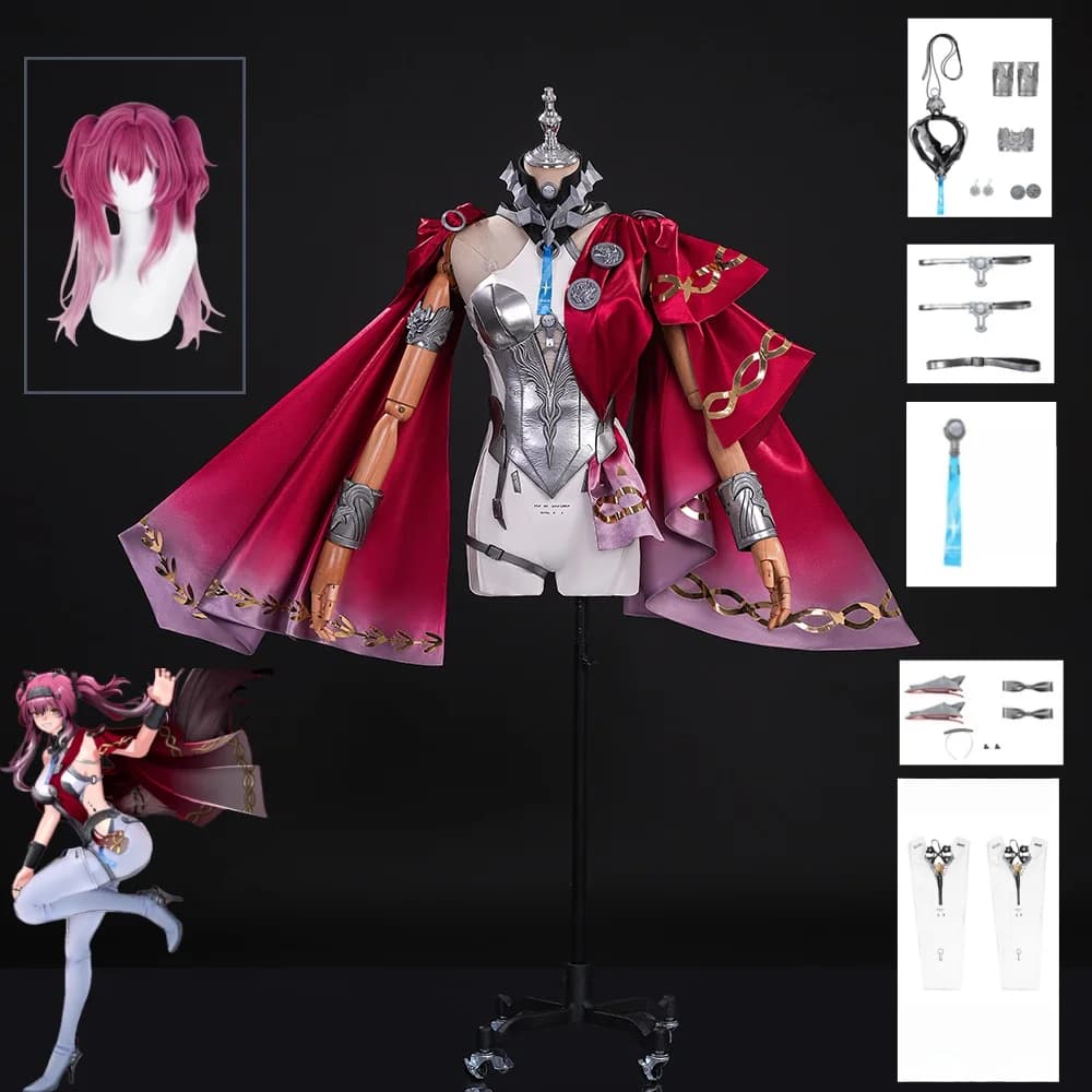 Wuthering Waves Lupa Costume Cosplay Parrucca Gladiatore Estate Rhapsody Uniforme Halloween Carnevale Festa Abbigliamento per le donne