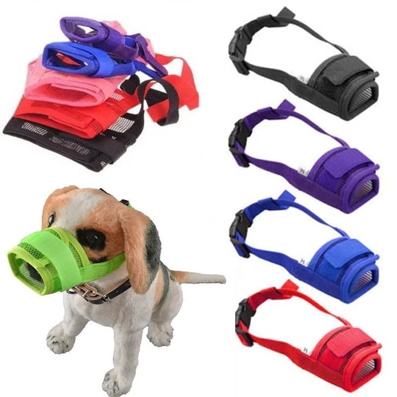 Museruola per cani Copribocca per cani traspirante Collare per museruola Antiabbaio Museruola per bocca per animali domestici per cani Accessori per cani