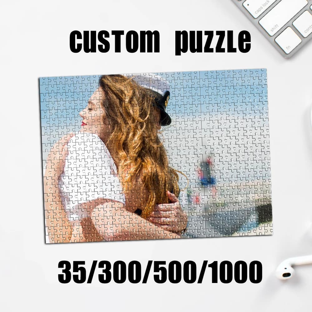 35/300/500/1000 pezzi Puzzle personalizzato con foto, ritratto personalizzato, giocattoli fai da te, decorazione per la casa