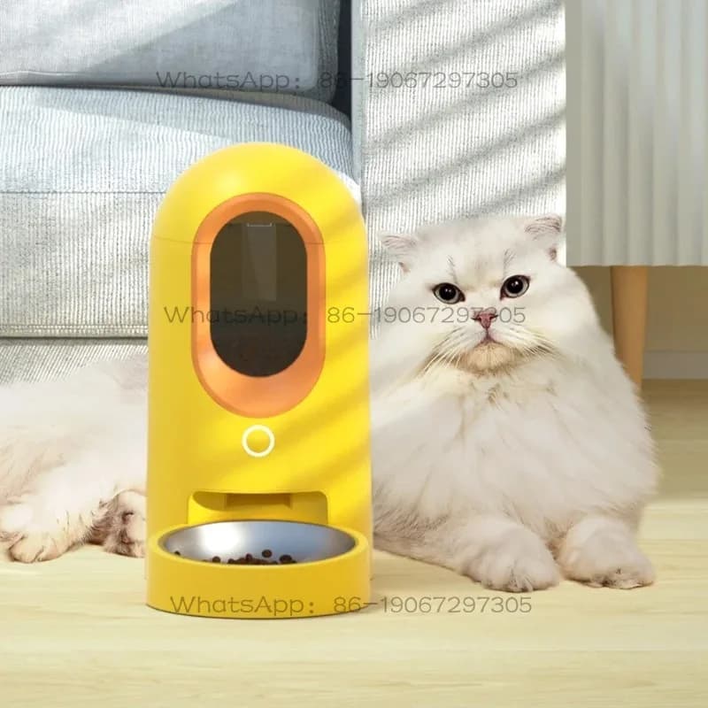 Nuovo Distributore Automatico di Cibo per Animali con Telecomando Intelligente, Ciotole per Cani con Microchip, Bottiglie per Acqua in Plastica
