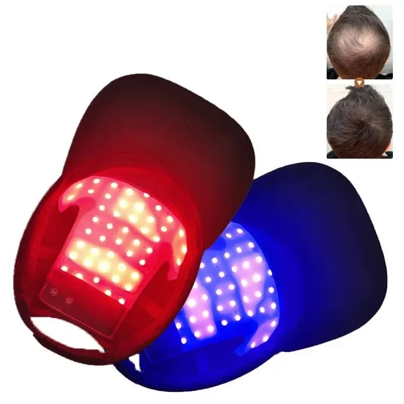 NUOVO LED Rosso Blu Terapia Della Luce Capacete Per La Crescita Dei Capelli Diodo LaserHat Terapia Della Luce Cap per la Ricrescita Dei Capelli e il Trattamento Della Perdita Dei Capelli