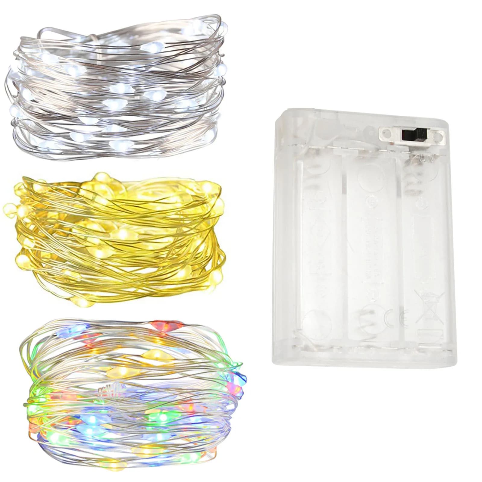 1m - 10m Lucine Filo di rame LED String Light Alimentato a batteria per la decorazione interna della camera da letto della festa nuziale di Natale