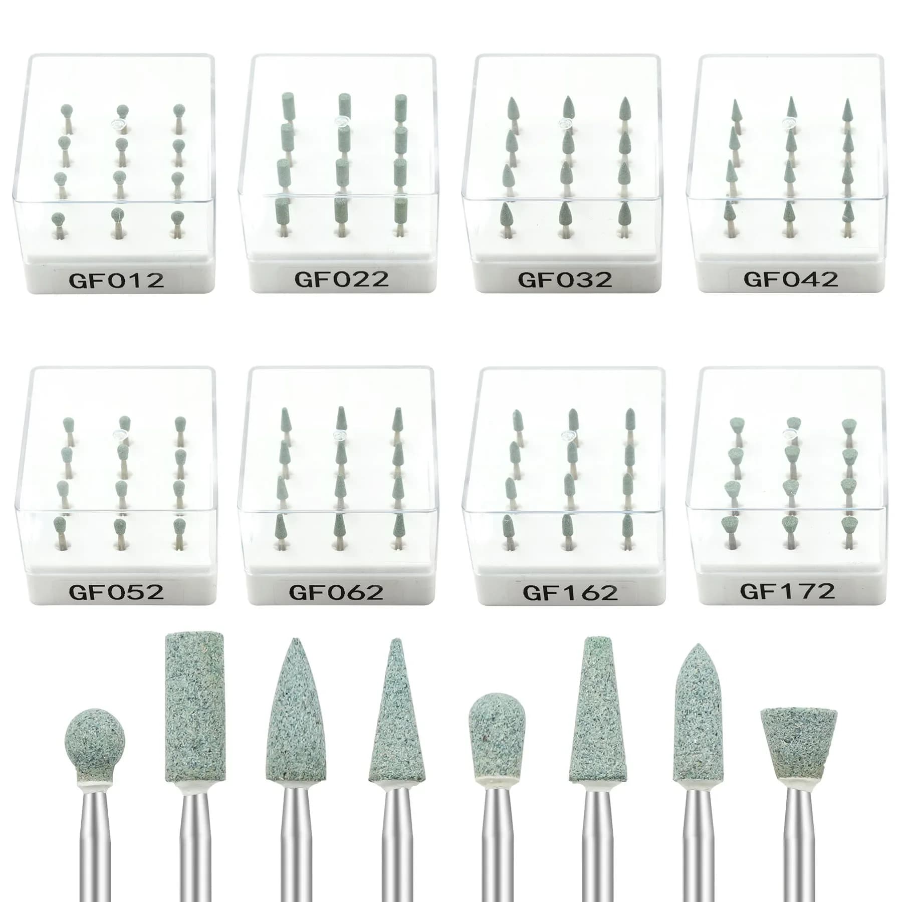 12 pz Lucidatura Dentale Pietre Verte Tutte Le Serie Sbiancamento Dei Denti Materiali Odontoiatria Fornitura di Ossido di Alluminio Abrasivo Strumenti Dentali