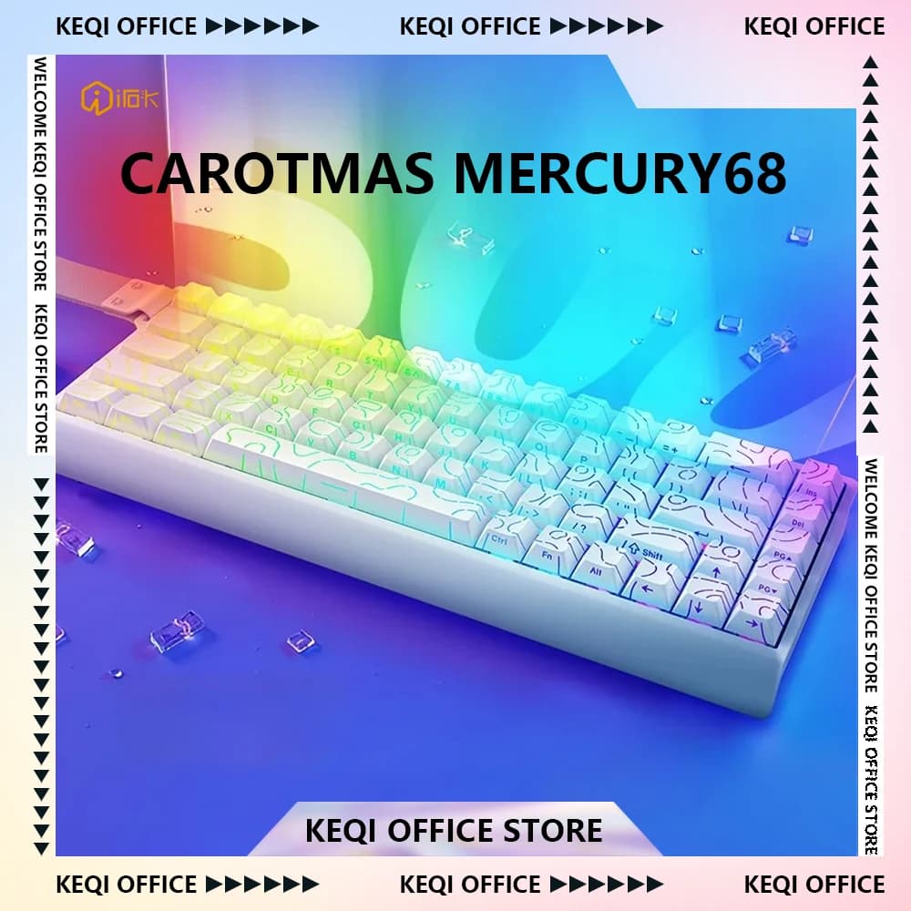 IROK Carotmas Mercury68 Magnetic Switch Mechanical Keyboard 8000Hz Wired Keyboard Low Delay RT0.004mm Gaming Keyboard PC Gifts