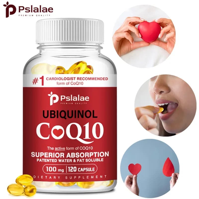 CoQ10 Capsule 100mg - Aiuta la salute vascolare e cardiaca, equilibria la pressione sanguigna, promuove la circolazione sanguigna, antiossidante