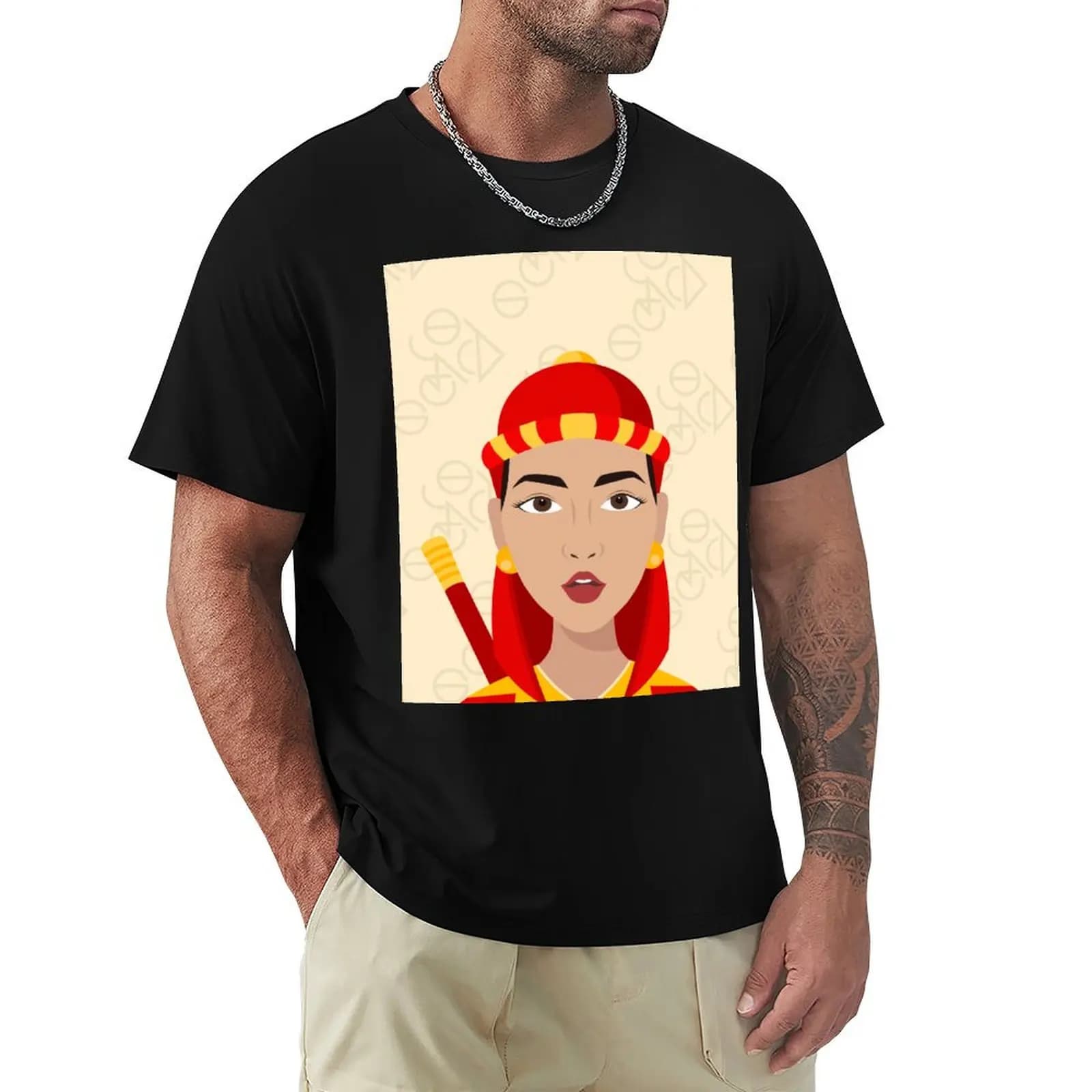 Pop Culture Mashup Art : Zawgyi Girl T-Shirt All Match Basic Short Sleeve Top