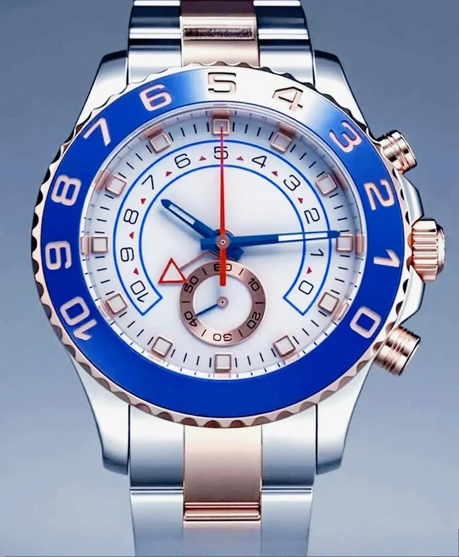 Outdoor Sport Male Automatic Mechanical Watches Silver Blue Black Rubber Band Luminous Feature Waterproof All Match Daily Watch