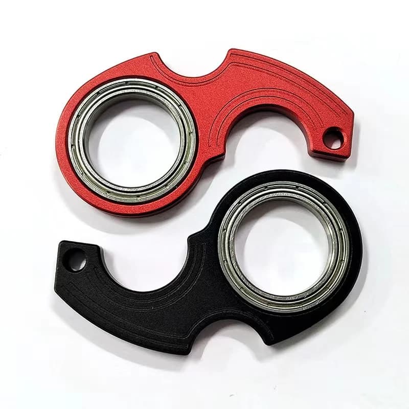 Portachiavi rotante con punta delle dita Fidget Spinner Giocattoli anti-ansia Regali di compleanno per ragazzi e ragazze Giocattoli agitati Giocattolo antistress