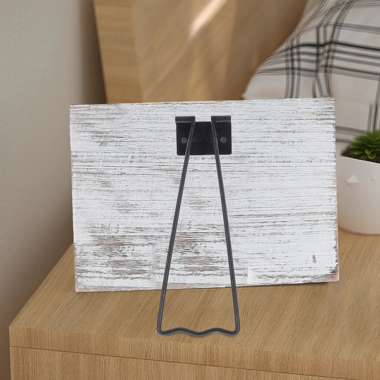 Set of Iron Triangular Supports for Photo Frames, Stable Base with Frames
