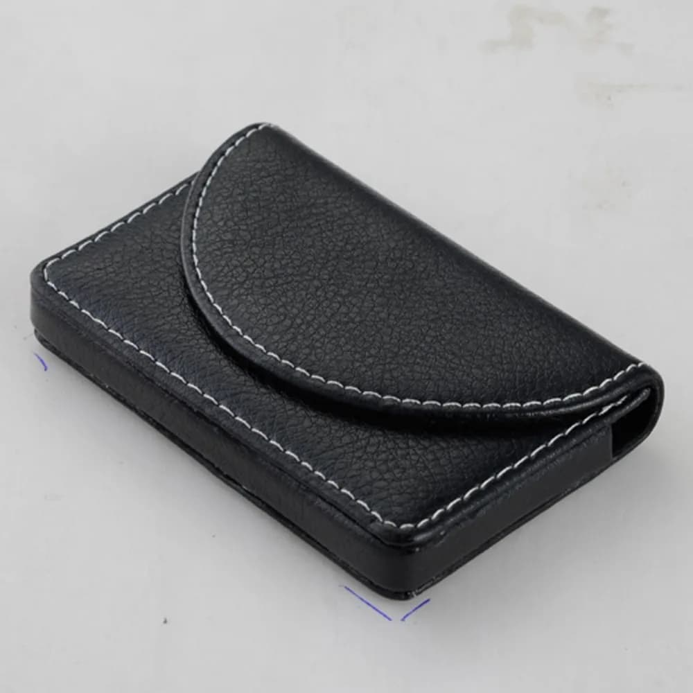 New PU Leather Business Card Holder Large Capacity Men Credit Card Case Professional Office Supply RFID Wallet