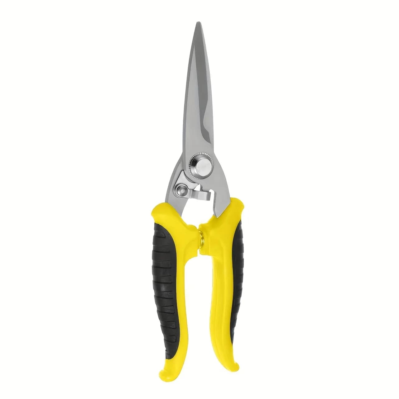 Industrial scissors 8 inch multipurpose shears Stainless steel blades with black orange handle