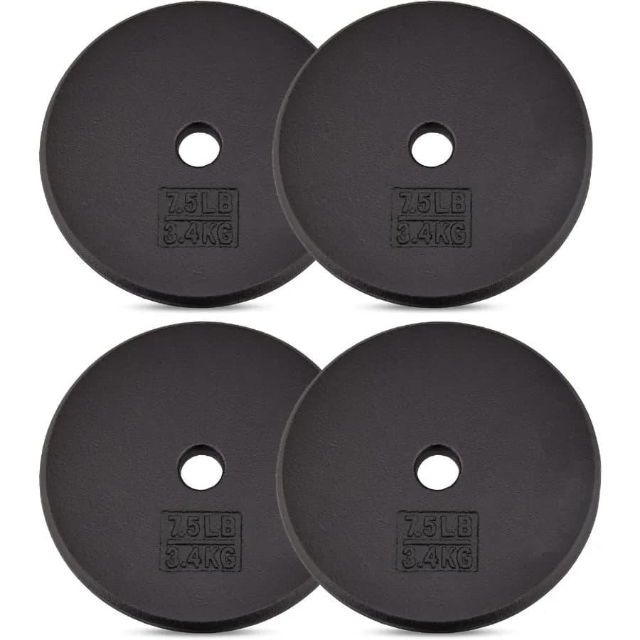Standard 1" cast iron weight plate - Ideal for strength training - Weight: 4x7,5 pounds