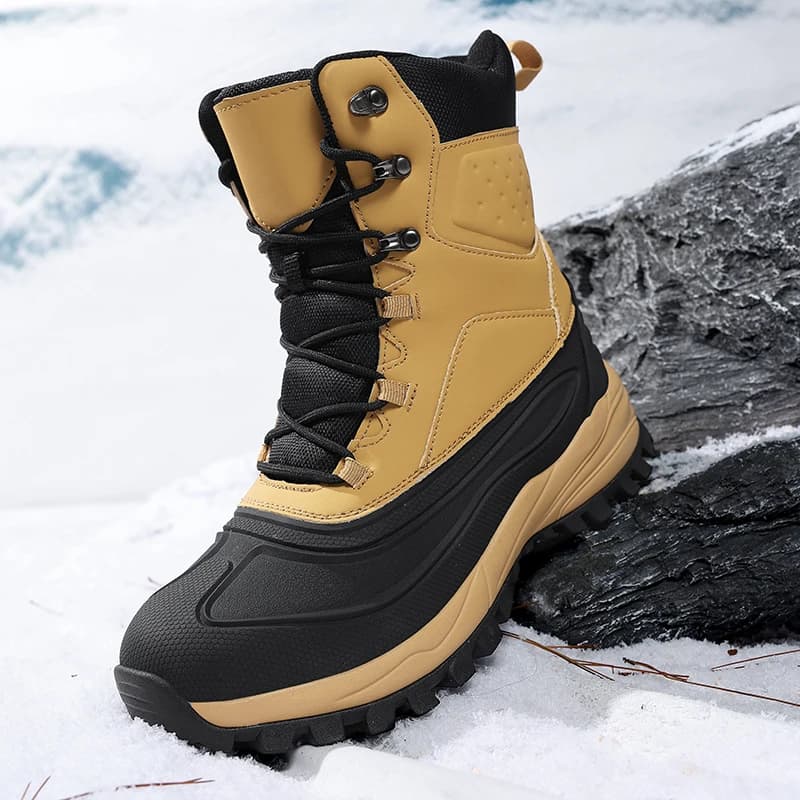 Stivali da neve invernali da uomo Stivaletti caldi da esterno Stivaletti da trekking da uomo impermeabili antiscivolo Comodi stivali di cotone Stivali da lavoro