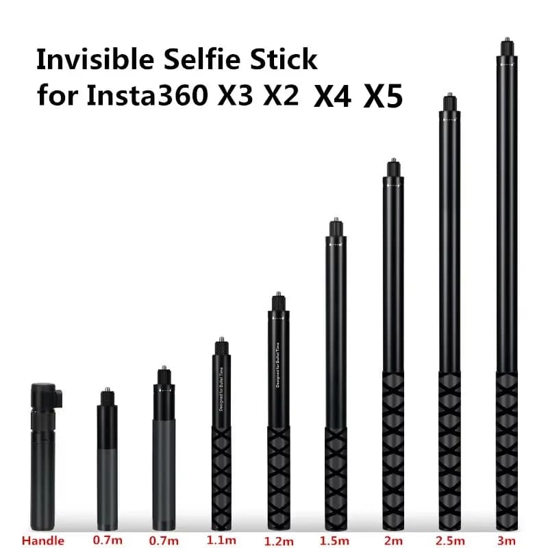 Invisible selfie stick for Insta360 X5 X4 Selfie Stick Bullet Time Bundle Handle for Insta360 X3 DJI panoramic camera accessory