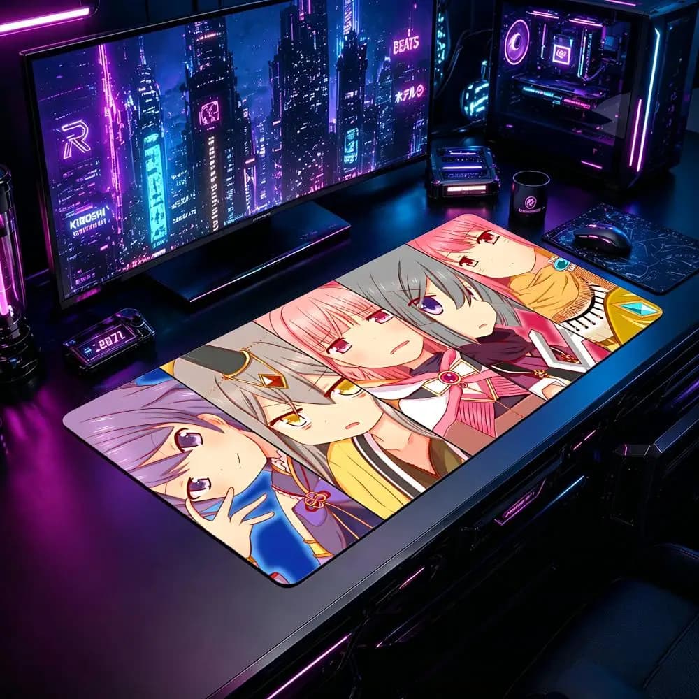 Tappetino per Mouse da Gaming MMagia Record, Tappetino XXL Grande per Scrivania, Antiscivolo in Gomma, Mousepad Esteso per PC e Laptop