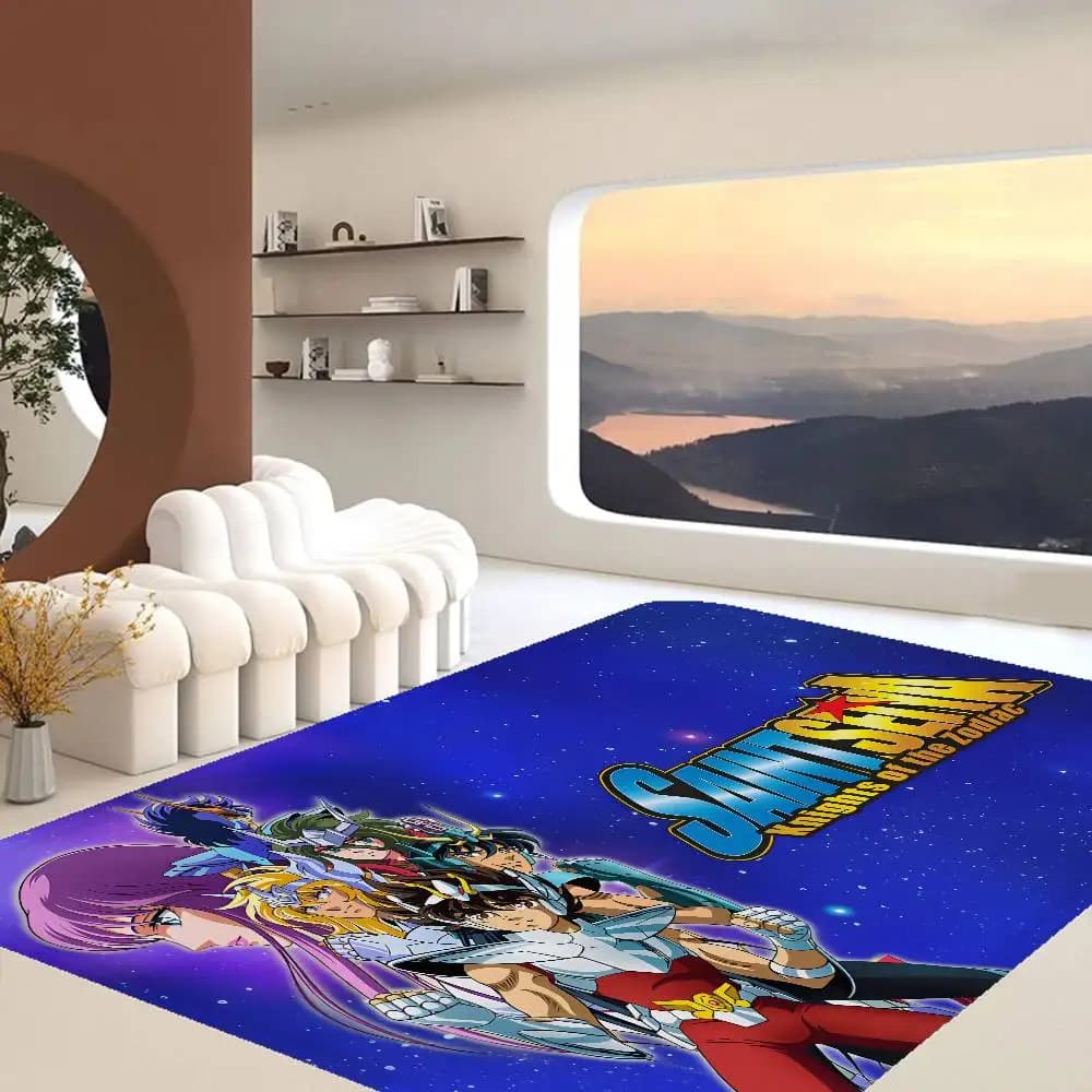 Saint Seiya Retro Kitchen Mat Nordic Style Bedroom Living Room Doormat Home Balcony Anti-Slip Welcome Rug