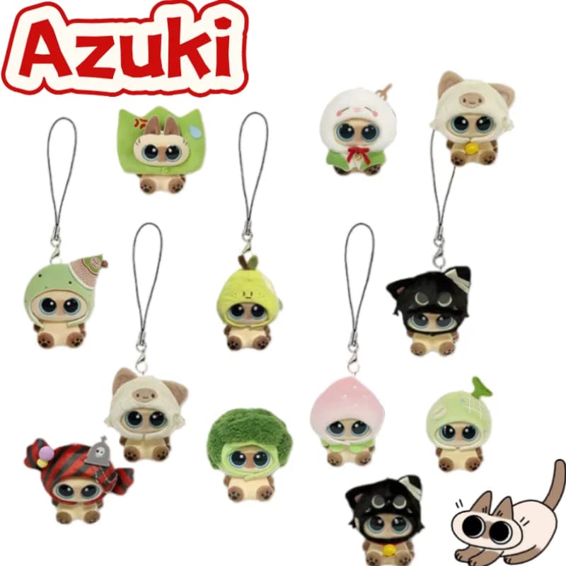 Azuki phone chain with high-quality anime cartoon character doll design creative phone case and backpack charm for men and women