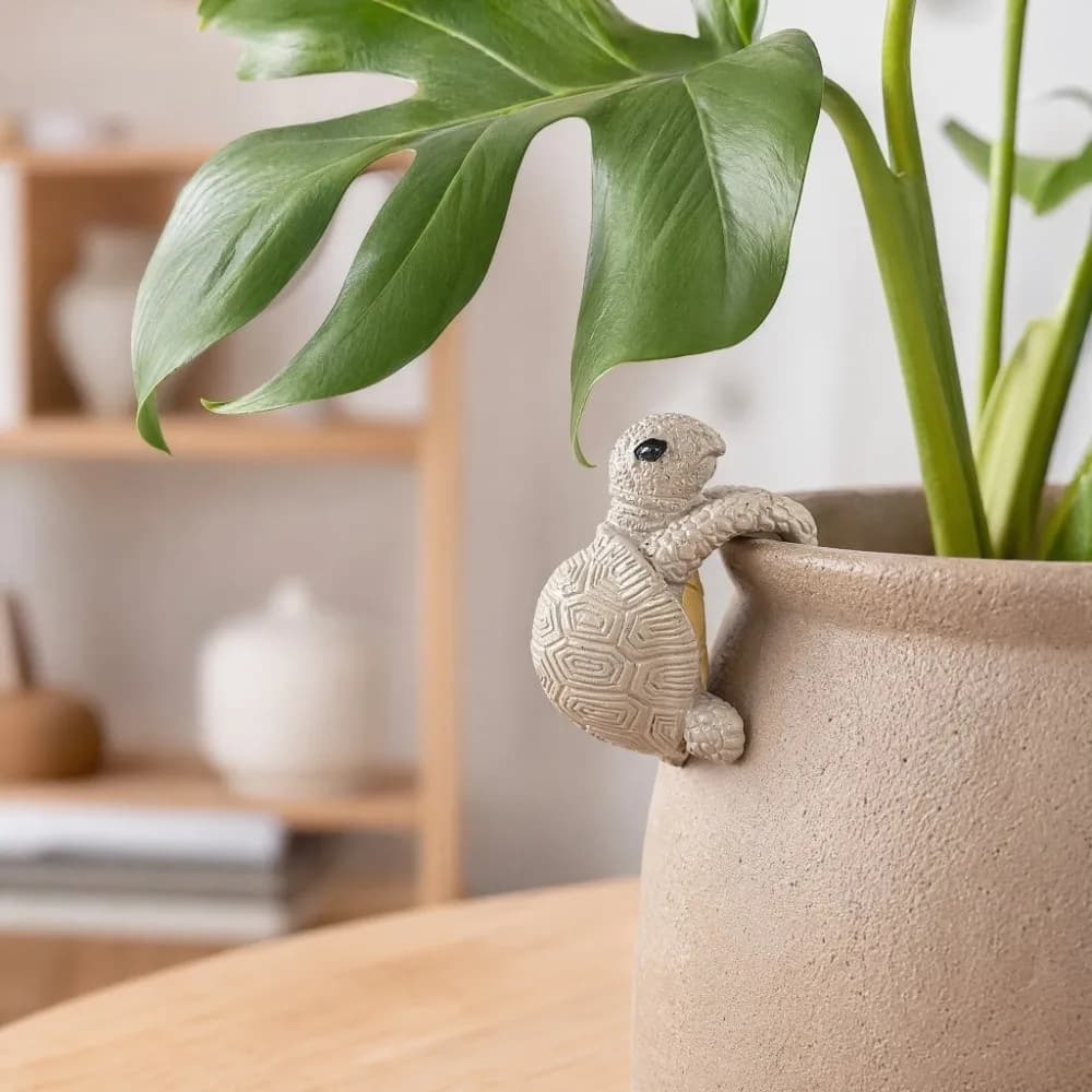 Potted Plant Partner Turtle Garden Decoration Whimsical Cartoon Pot Buddies Tortoise Climbing Garden Statue Courtyard