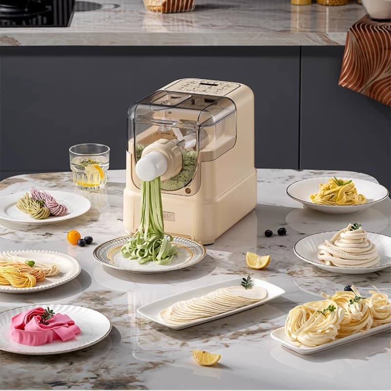 New Automatic Electric Pasta Maker Machine, Small Household Smart Noodle Press, All-in-One Dough Mixing & Extruding