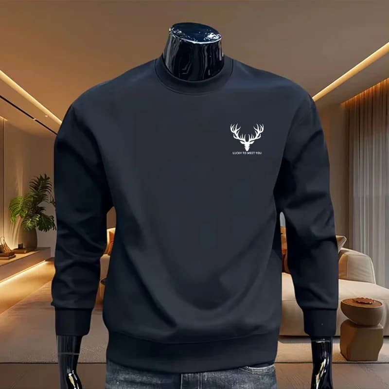 Felpa da Uomo Nuova Collezione 2026 Primavera Autunno Casual Quotidiana alla Moda con Cappuccio Girocollo Comoda per Casa e Outdoor a Maniche Lunghe