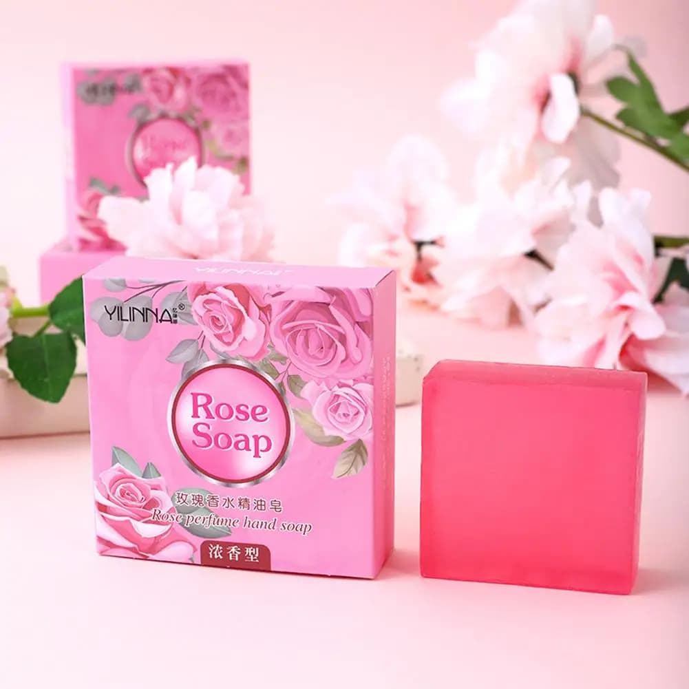 1/3PCS Puro Fatto A Mano Naturale Rosa Olio Essenziale Sapone Donne Sapone Nutriente Profumo Duraturo Mano Lungo Bagno Detergente Per Q6s0