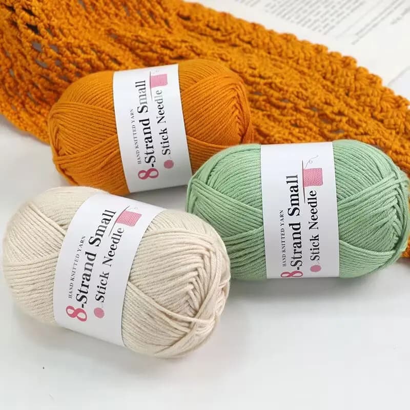 Filato a 8 fili per ago piccolo, 75g/gomitolo, morbido, per lavoro a maglia e uncinetto, ideale per maglioni, sciarpe, cappelli e fai da te