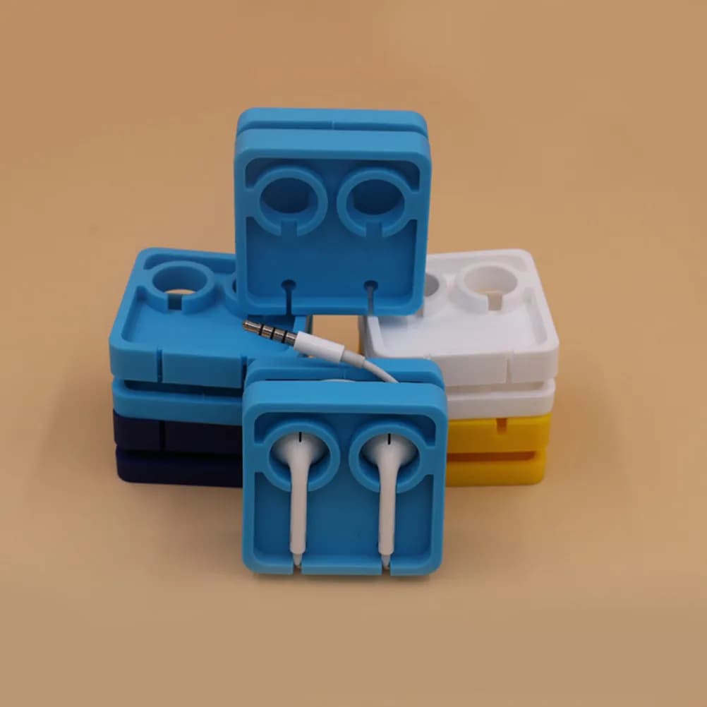 Set di 3 Organizzatori per Cavi di Auricolari in Gomma Lavabile, Compatti e Facili da Trasportare, Mantengono le Cuffie Senza Grovigli