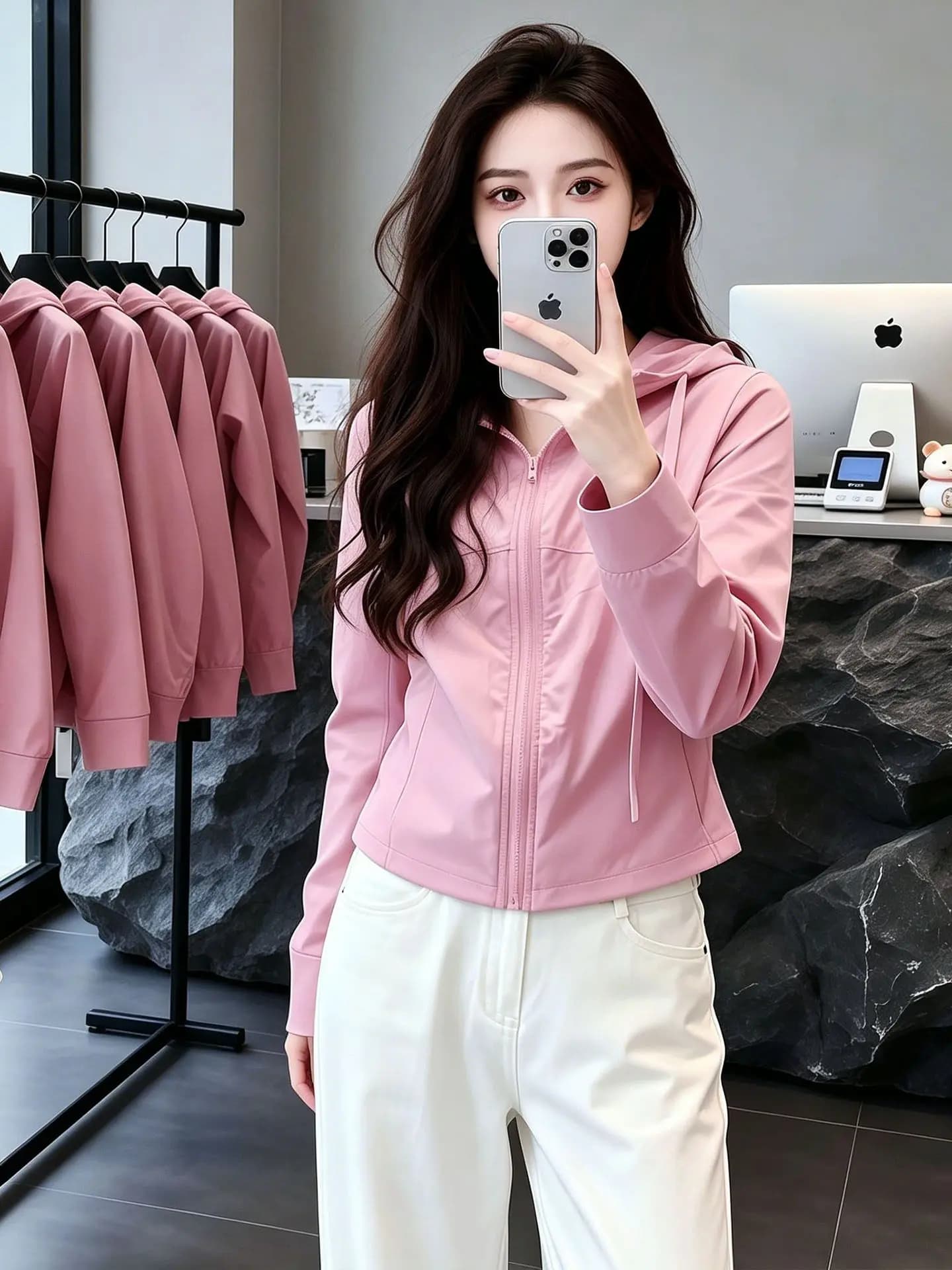 2026 Summer Ice Silk Women's Lightweight Breathable Slim Long Sleeve Outdoor Cycling Commuting Versatile Beautiful Jacket