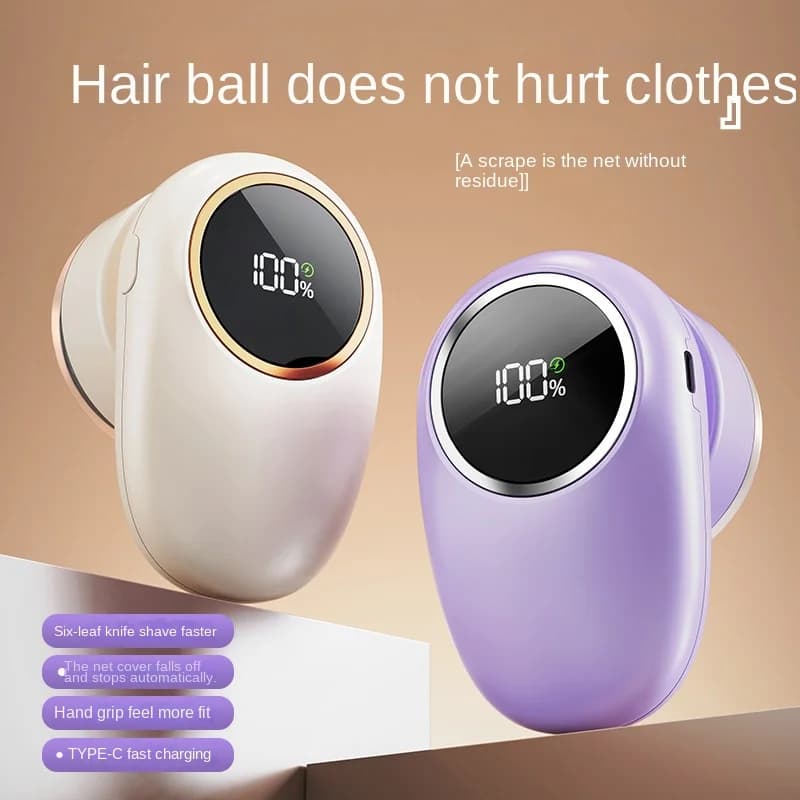Rasoio per capelli portatile ricaricabile con display digitale, levapelucchi, per uso domestico, rasatura e rimozione dei vestiti