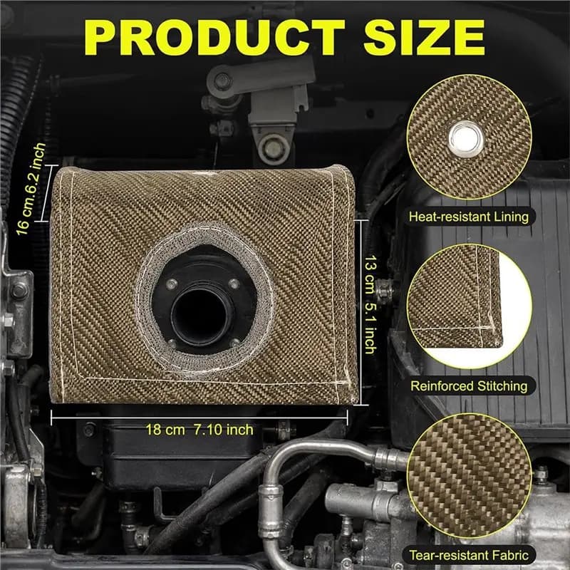 ABTC-Muffler Blanket Cover Quick Lock Side Spring Clips Fit For Chinese Mini Excavator Skid Steer Heat Shield Wrap