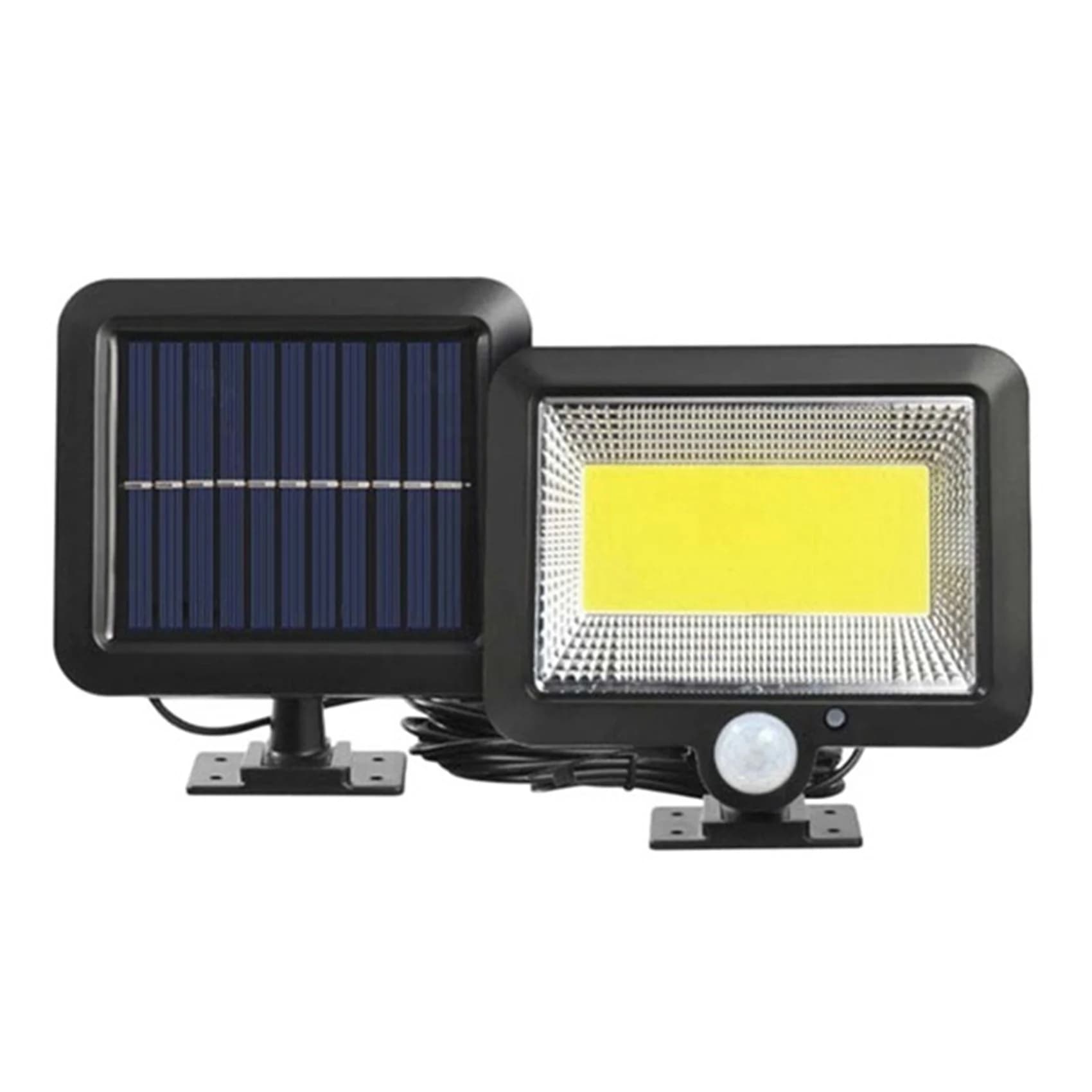 3X 100 LED COB Impermeabile IP65 Luce solare super luminosa con sensore di movimento Luce da parete Luce da giardino per esterni Luce ad alta luminosità-A57X
