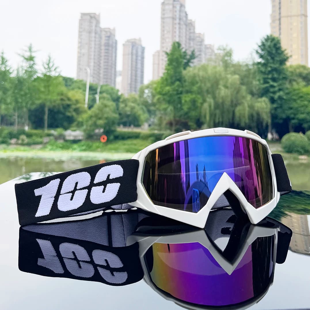 Hot 100 Occhiali da moto nuovi Occhiali da sole da motocross MX OTG Maschera da equitazione ATV Dirt Bike Racing Sci Sport all'aria aperta Occhiali fuoristrada