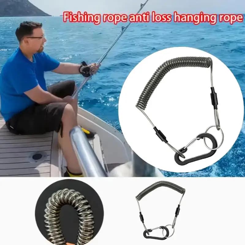 Corda da Pesca Elastica ad Alta Resistenza con Filo d'Acciaio Incorporato per Rete da Pesca