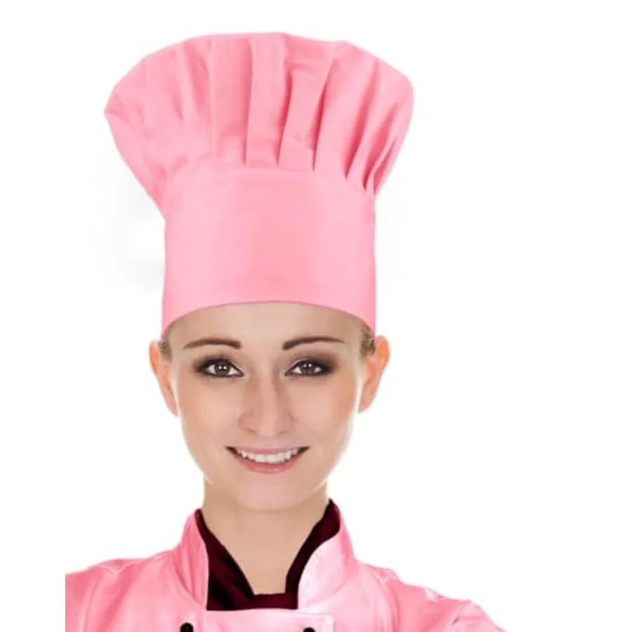 Chef Hat, Adult Adjustable Hook and Loop Tape Baker Hat Kitchen Cooking Chef Cap for Men Women