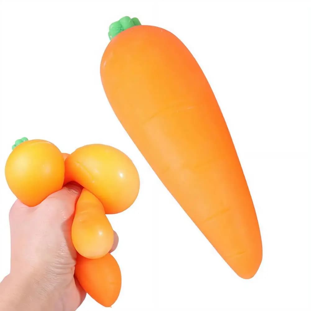 Giocattoli Giganti Morbidi a Forma di Verdura: Raviolo, Salsiccia, Carota - Giocattoli Sensoriali Antistress per Bambini, Adolescenti e Adulti