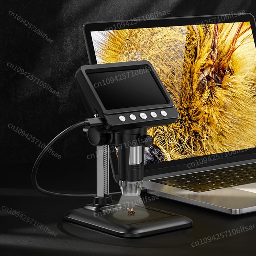 NEW4.3Inch Microscopio Digitale 1080P 1000X Microscopio di Saldatura USB Ricaricabile HD Microscopio Elettronico per Saldatura Riparazione
