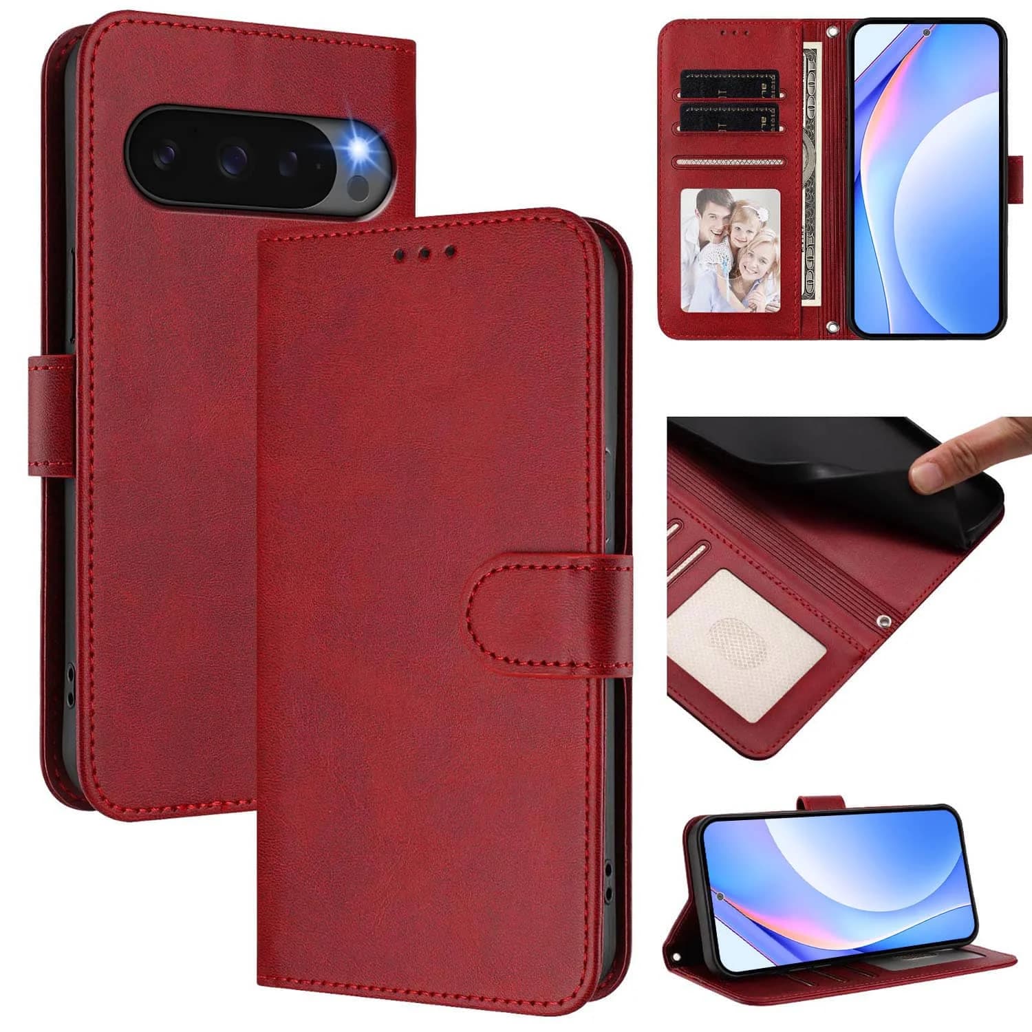 Custodia a portafoglio con blocco RFID e porta carte per Google Pixel 10 Pro XL 9 8 7 6 Pro 10A 9A 8A 7A 6A 5 XL 4A 5G